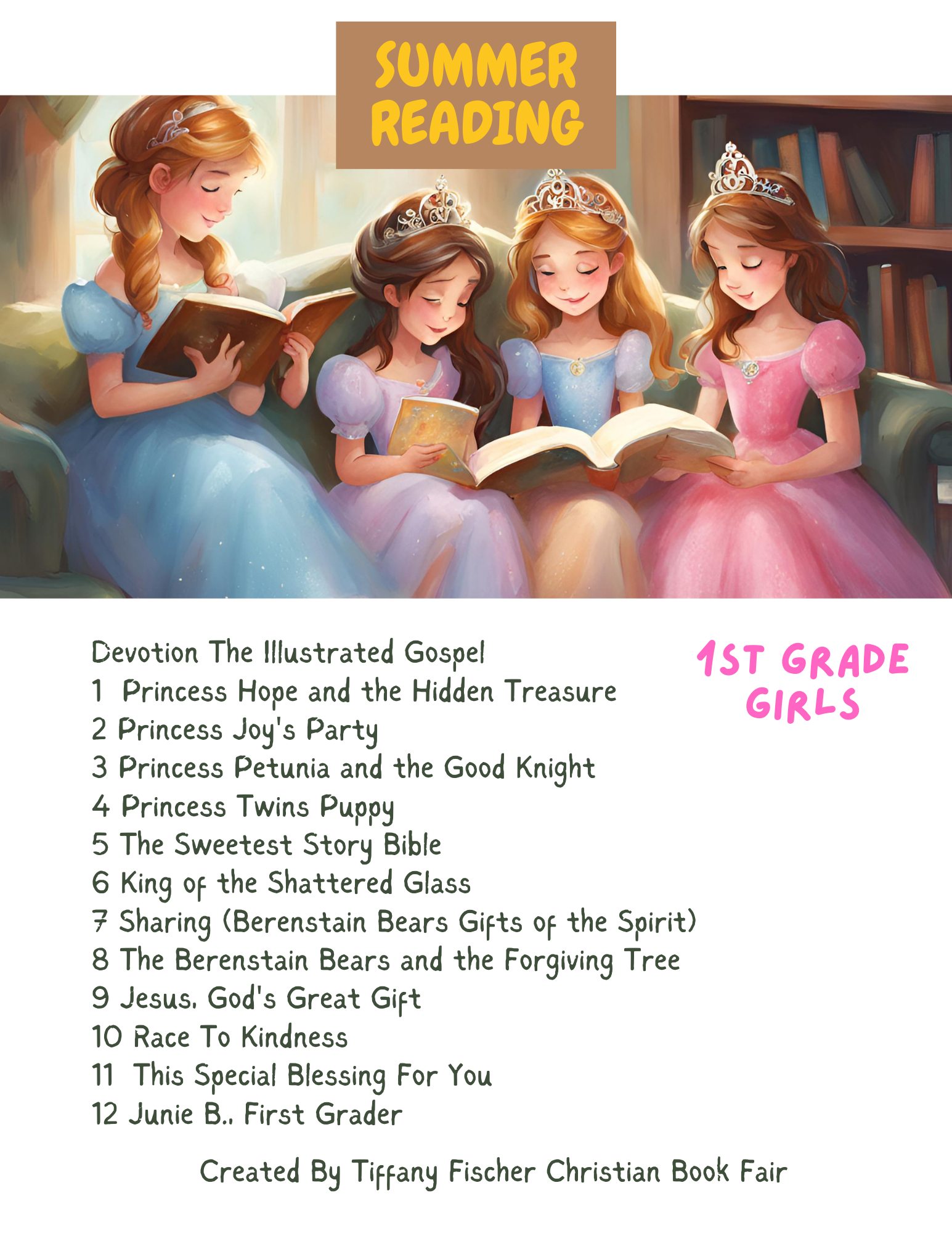 1st Grade-Girls Reading List
