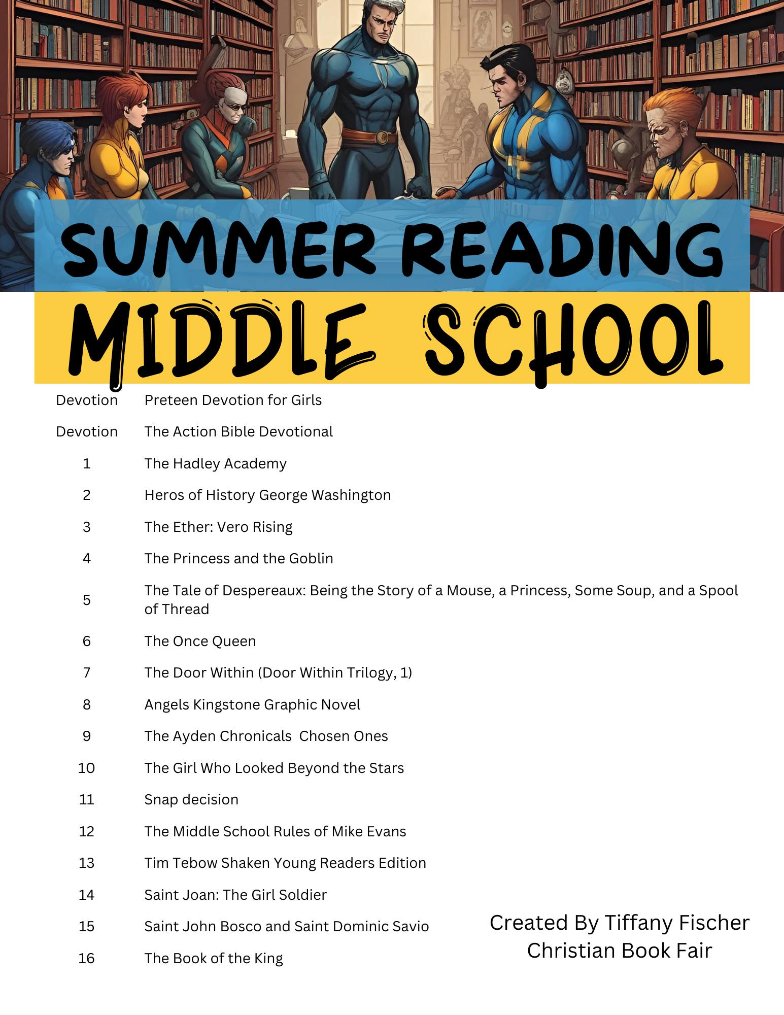 Middle Grade Reading List