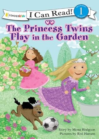 Princess Twins Play In Garden